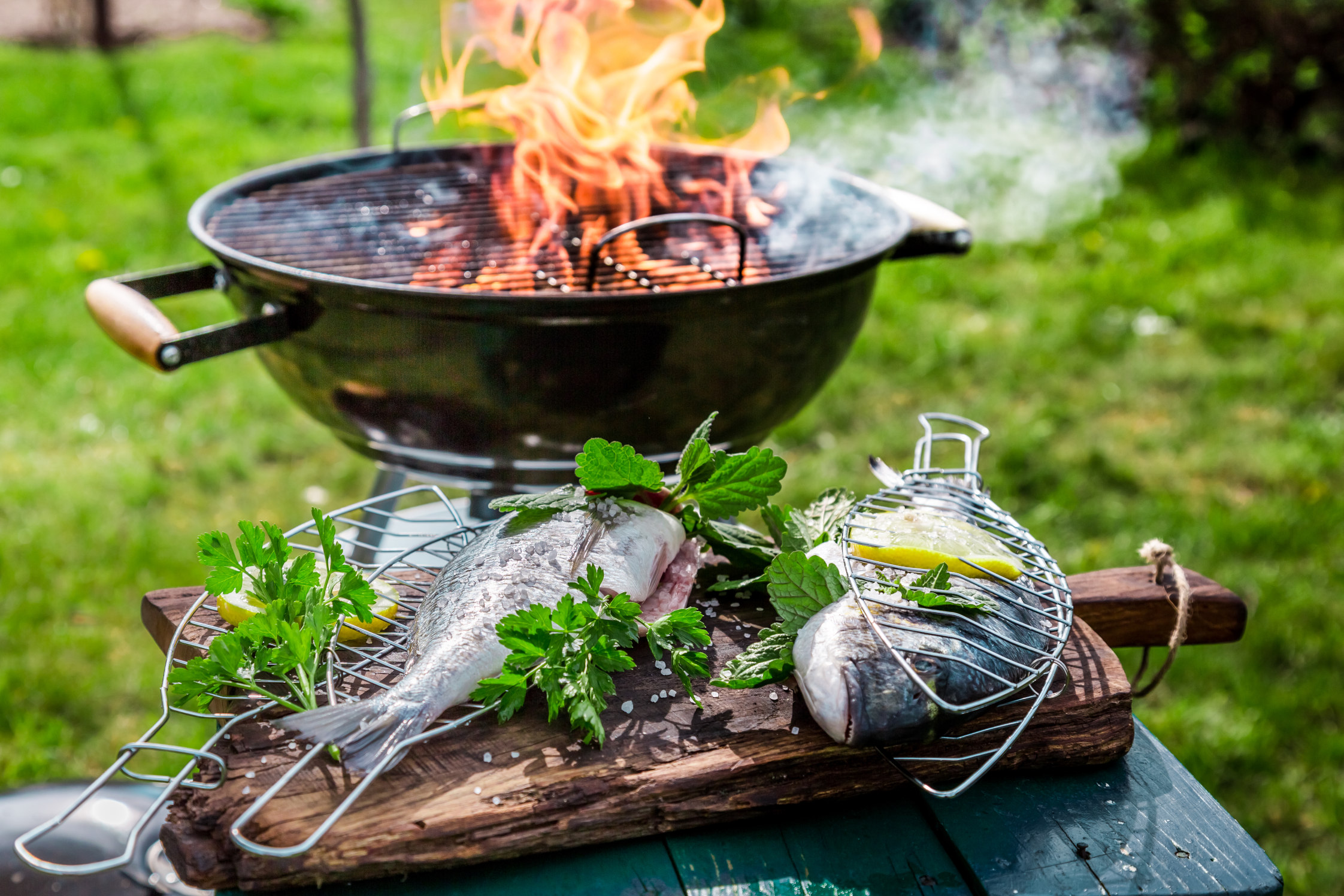This Outdoor Charcoal Grill is perfect for all the Patriotic Chefs