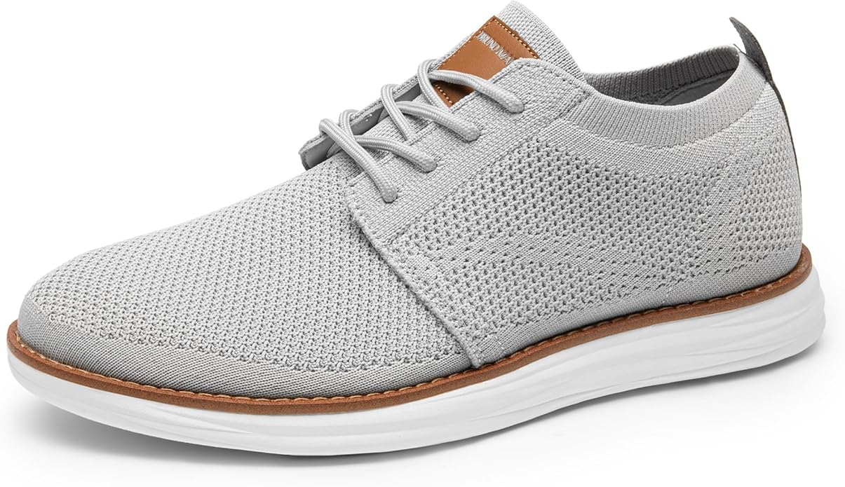 Bruno Marc Men's KnitFlex Breeze Mesh Sneakers Oxfords Lace-Up Lightweight Casual Walking Shoes